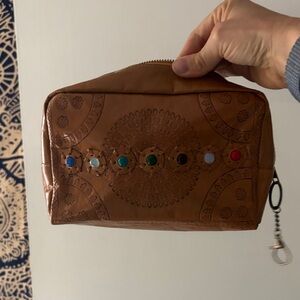 Leather bag made in India.